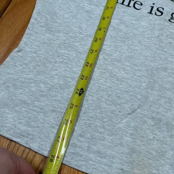 VintGe 90s Edward Gorey T-Shirt Books Cats Life Is Good Size Medium Grey - Picture 5 of 10